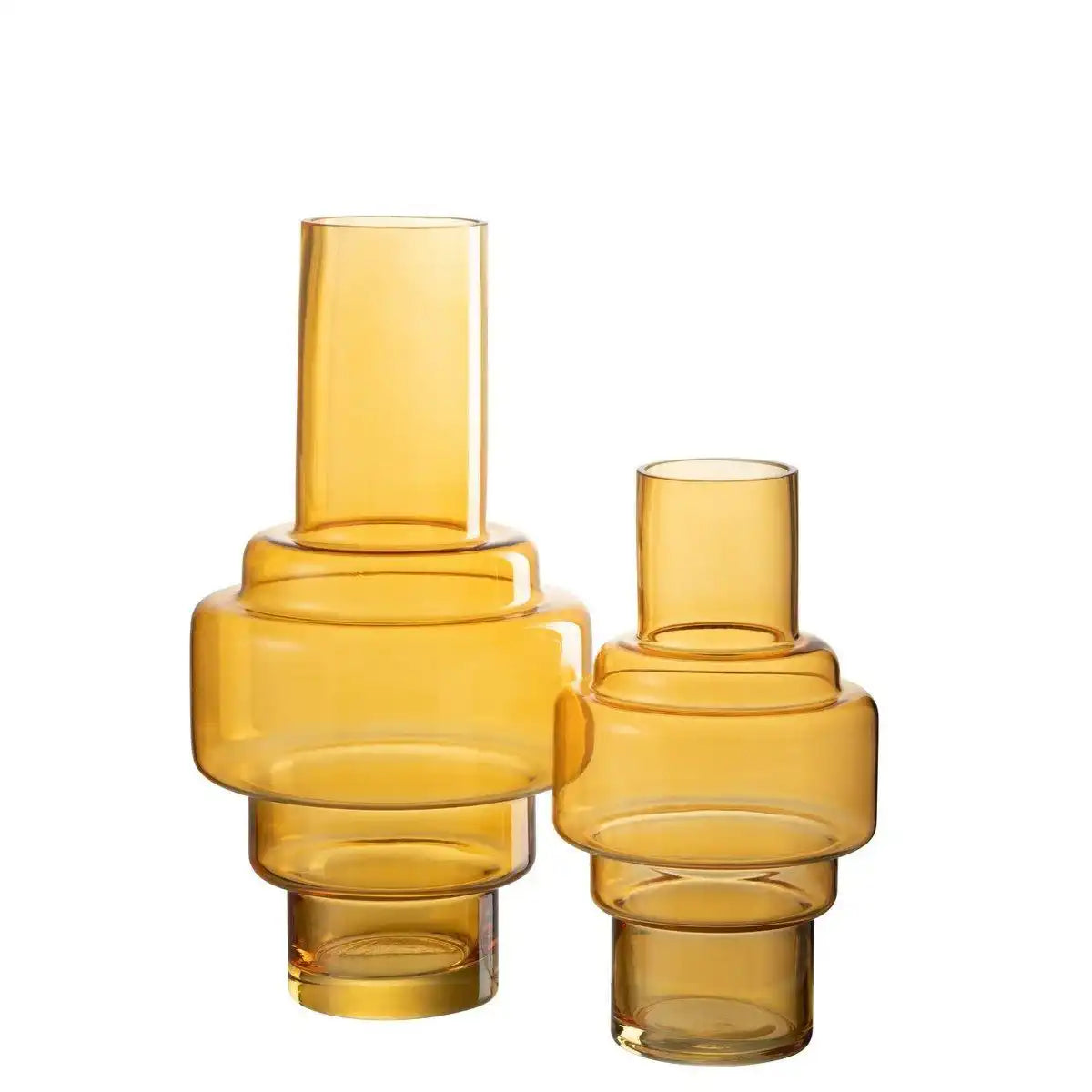 J-Line Vase Rino - Glas - Ocker - groß - HomeDesign Knaus