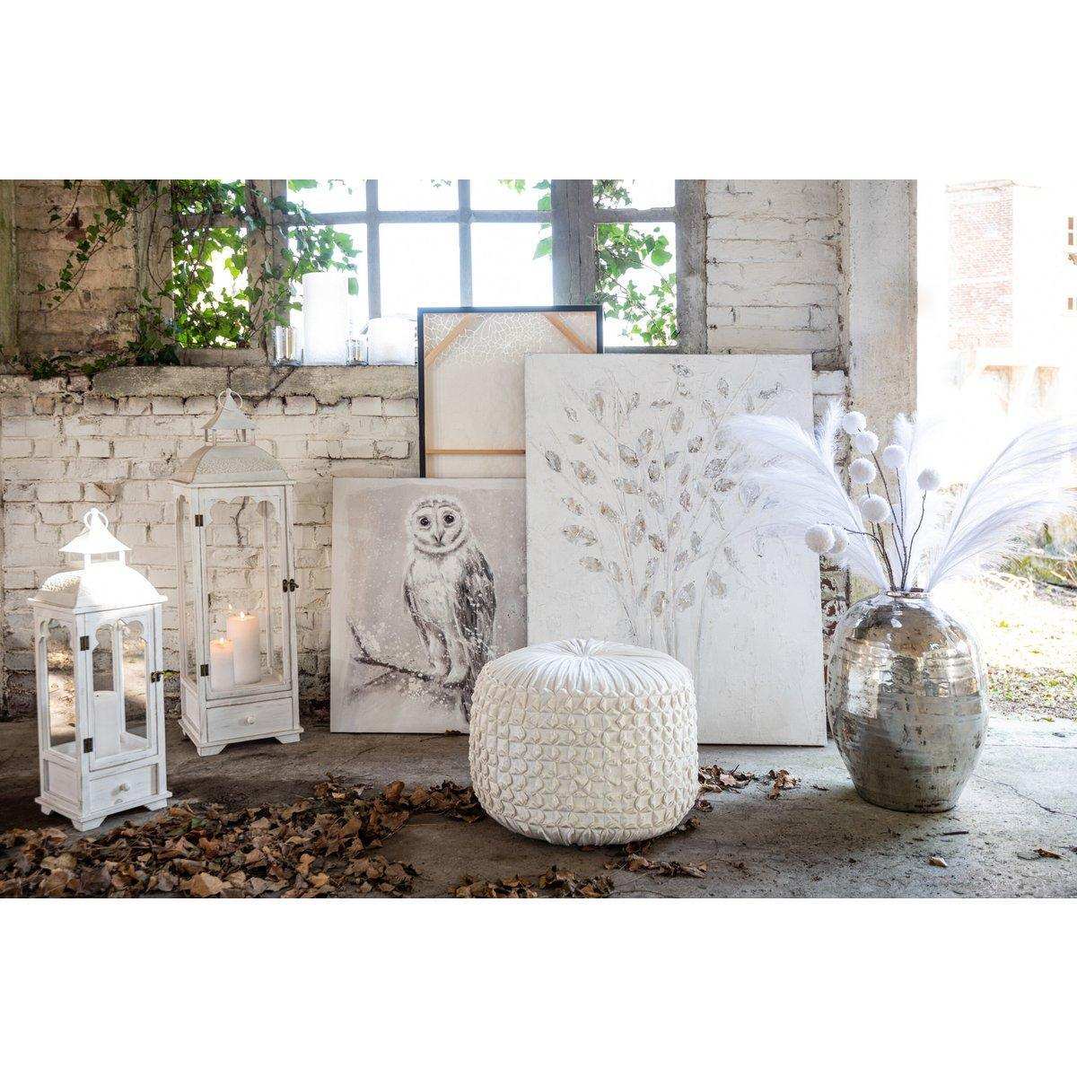 J-Line Vase Round Arya - Metall - Silber - 57,00 cm hoch - HomeDesign Knaus