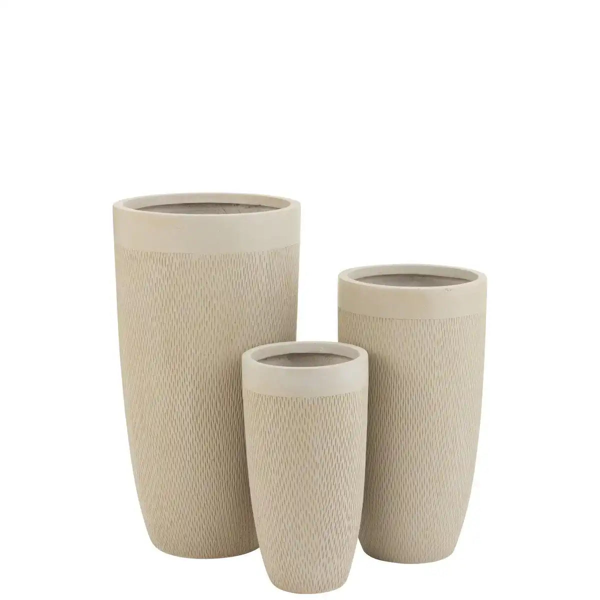 J-Line Vase Round High Clay - Keramik - Beige - Ø 38,00 cm - HomeDesign Knaus