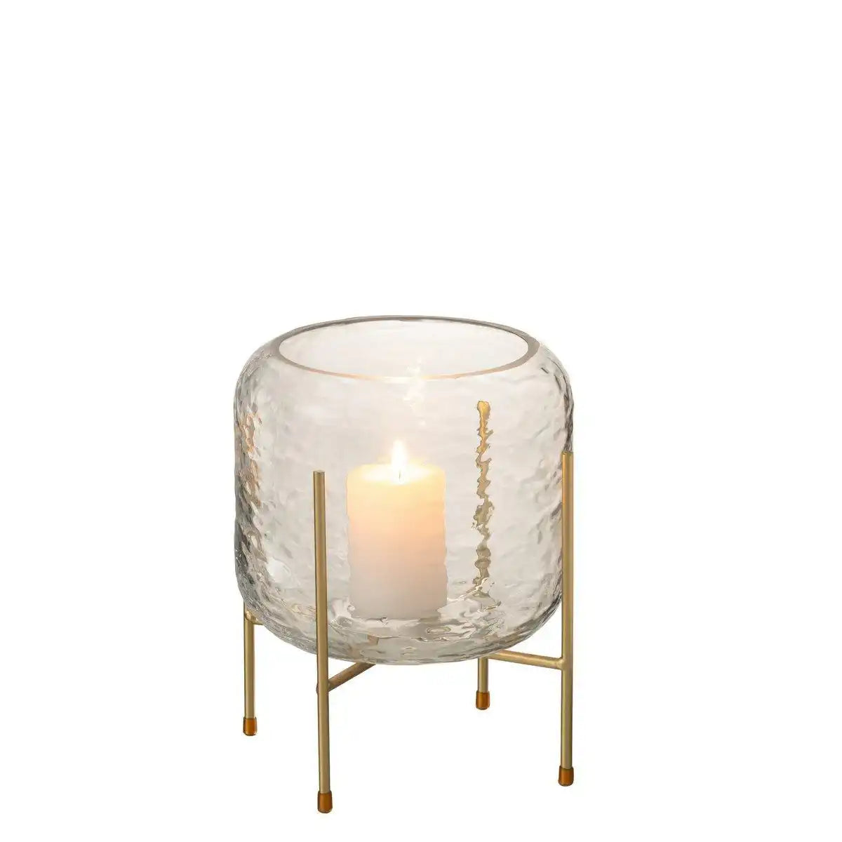 J-Line Vase Round On Foot - Glas - transparent - klein - HomeDesign Knaus