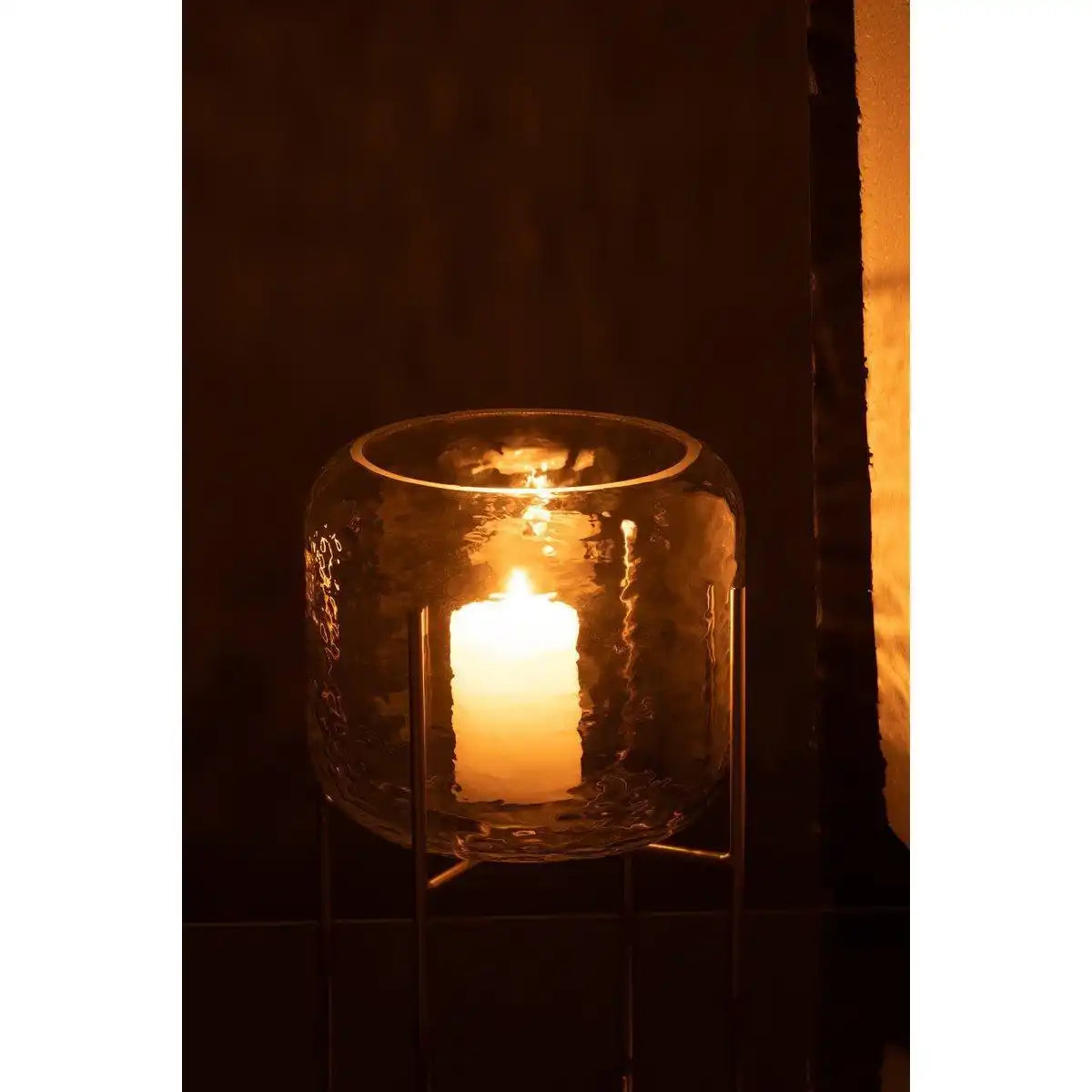 J-Line Vase Round On Foot - Glas - transparent - klein - HomeDesign Knaus