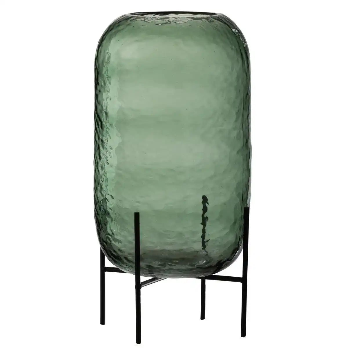 J-Line Vase Round Uneven - Glas - Grün - Groß - HomeDesign Knaus