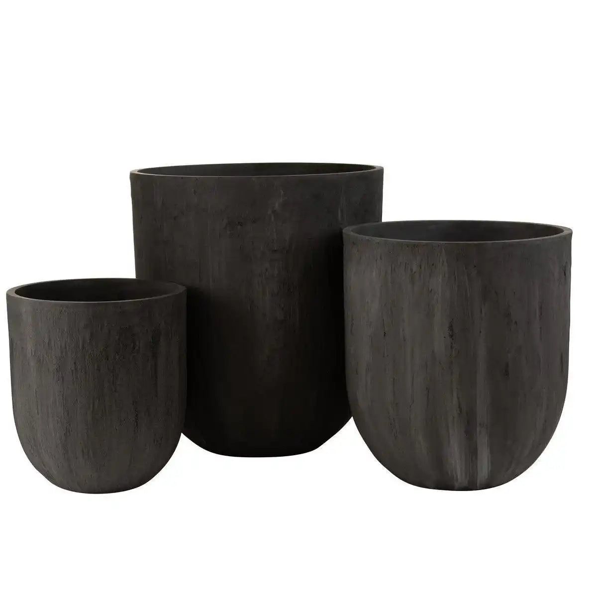J-Line Vase Rund - Keramik - Schwarz - Ø 55,00 cm - - HomeDesign Knaus