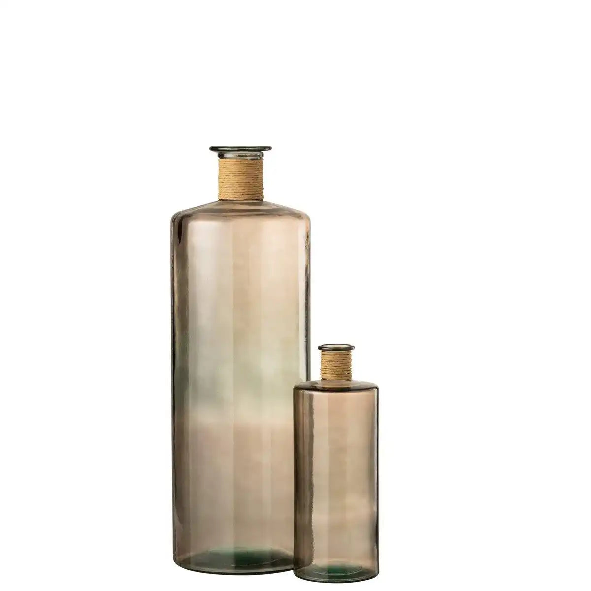 J-Line Vase Safari Glas Hellbraun Groß - HomeDesign Knaus