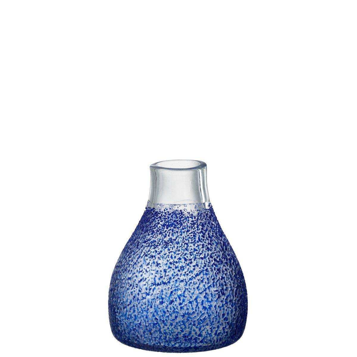 J-Line Vase Santorini - Glas - Blau - klein - HomeDesign Knaus