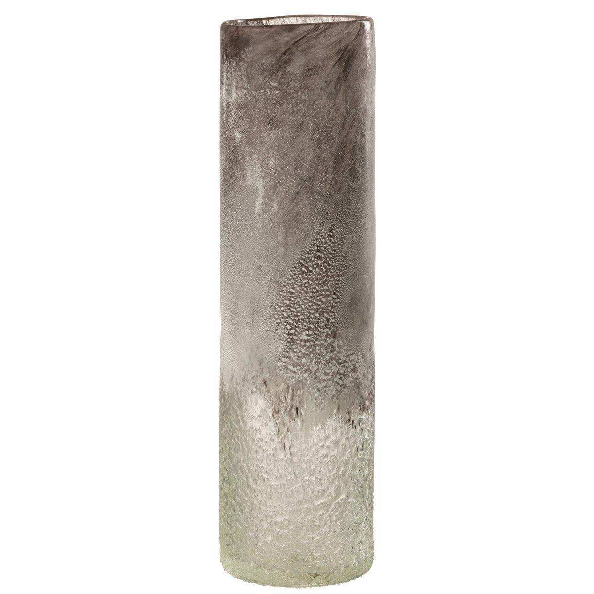 J-Line Vase Scavo - Glas - Grau - Groß - HomeDesign Knaus
