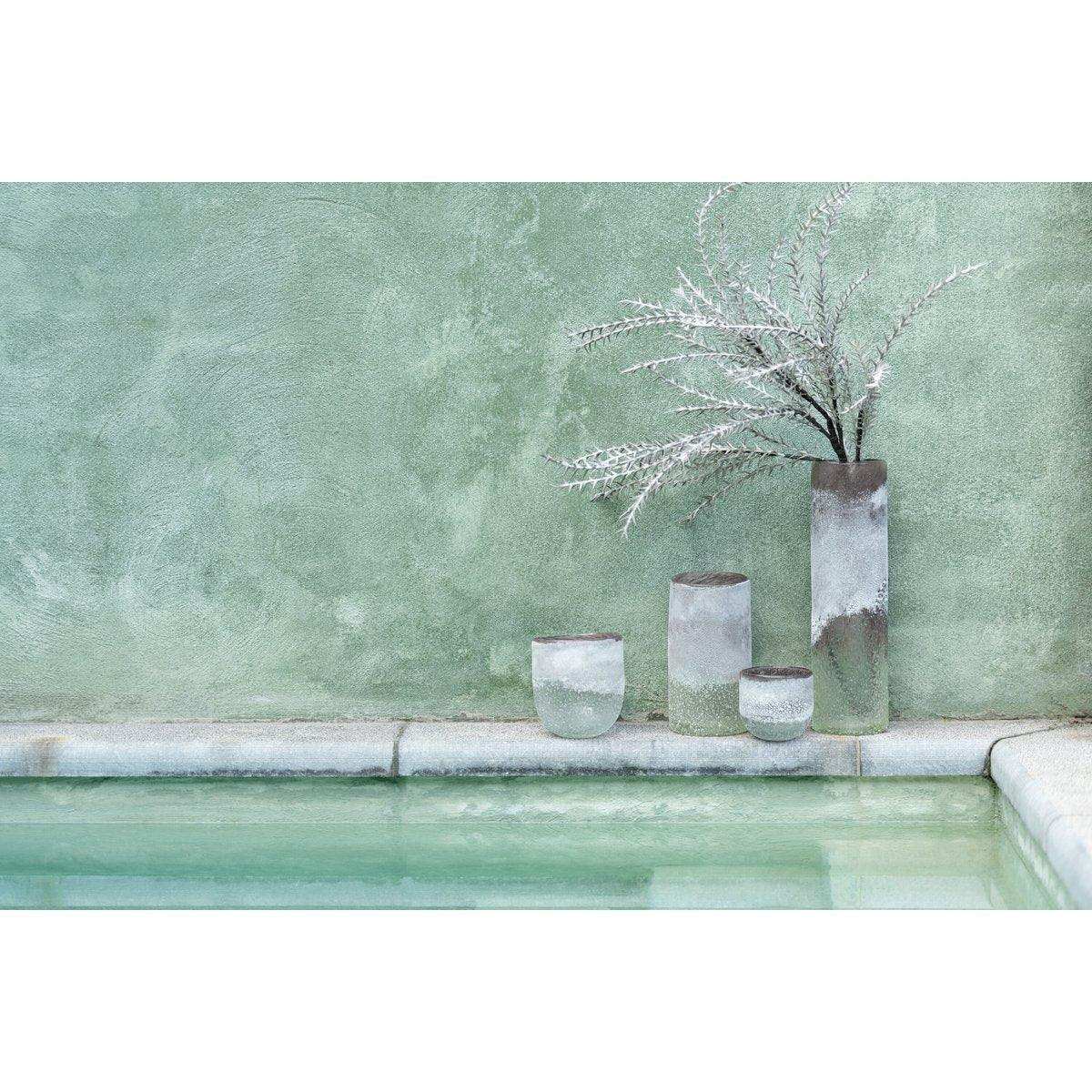 J-Line Vase Scavo - Glas - Grau - Groß - HomeDesign Knaus