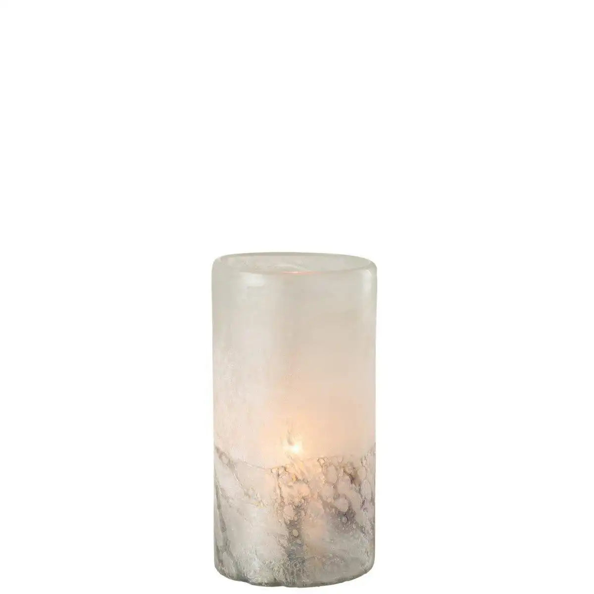 J-Line Vase Scavo Zylinder - Glas - Grau - klein - 22,00 cm hoch - HomeDesign Knaus