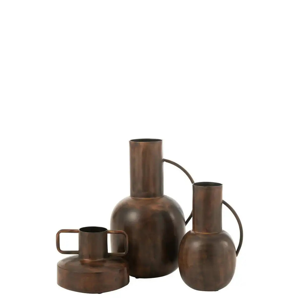 J-Line Vase Sparta – Blumenvase – Eisen – Bronze – groß – 36 cm - HomeDesign Knaus