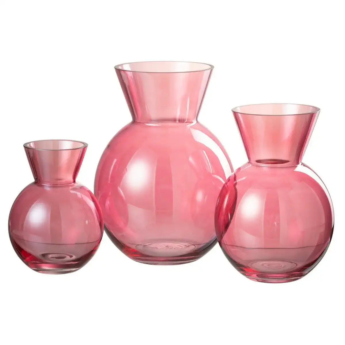 J-Line Vase Sphere - Glas - Rot - Groß - HomeDesign Knaus