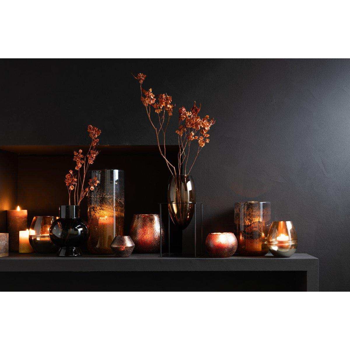 J-Line Vase Sphere - Glas - Schwarz - klein - 22,00 cm hoch - HomeDesign Knaus