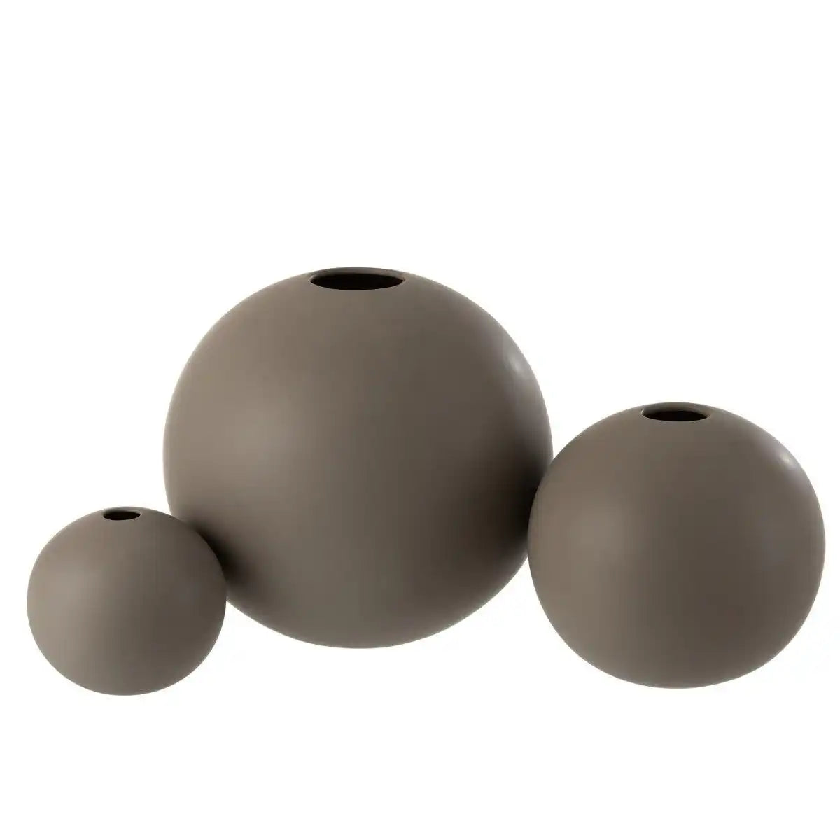 J-Line Vase Sphere – Keramik – dunkelgrau – groß – 22,50 cm hoch - HomeDesign Knaus