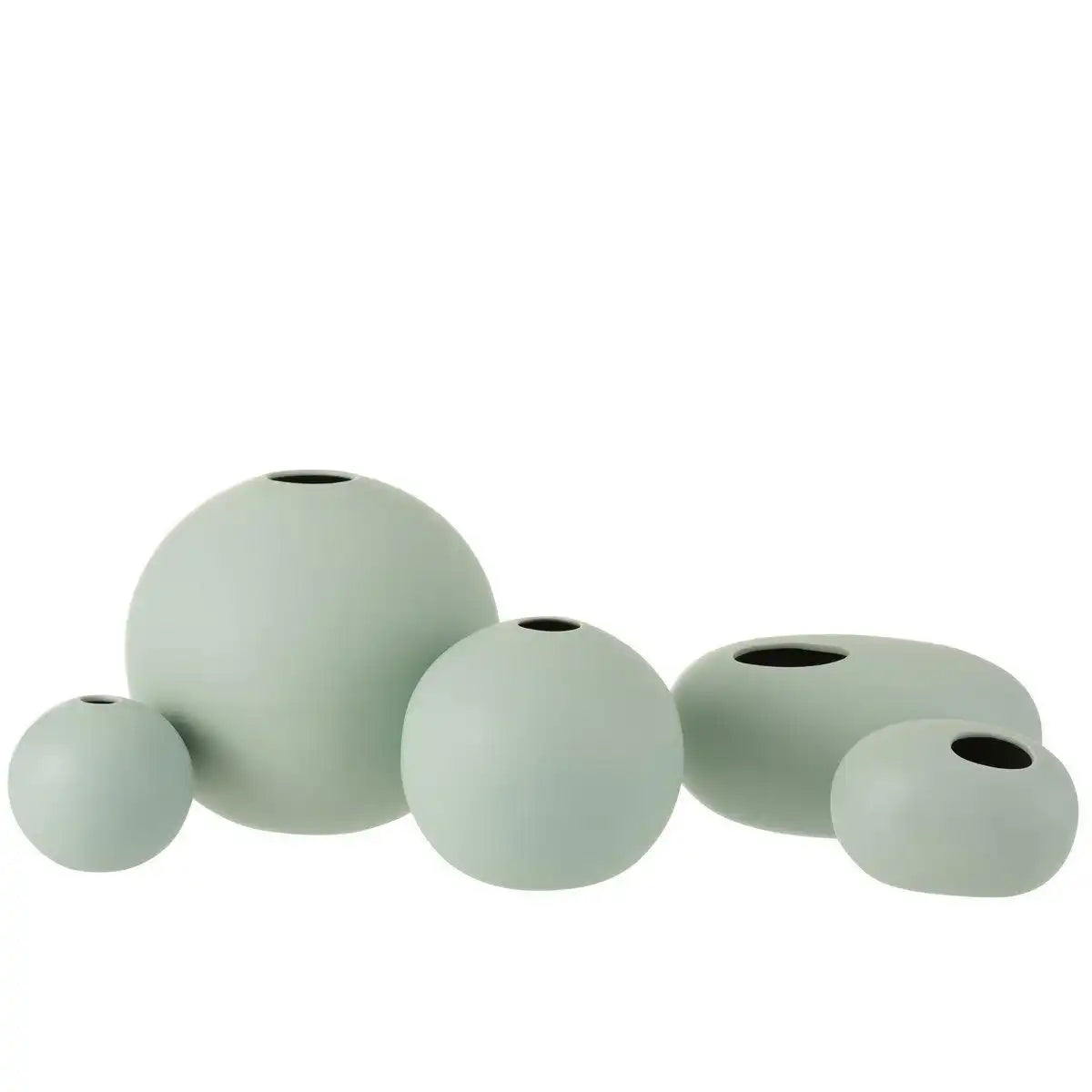 J-Line Vase Sphere - Keramik - Grün - Mittel - 18,00 cm hoch - HomeDesign Knaus