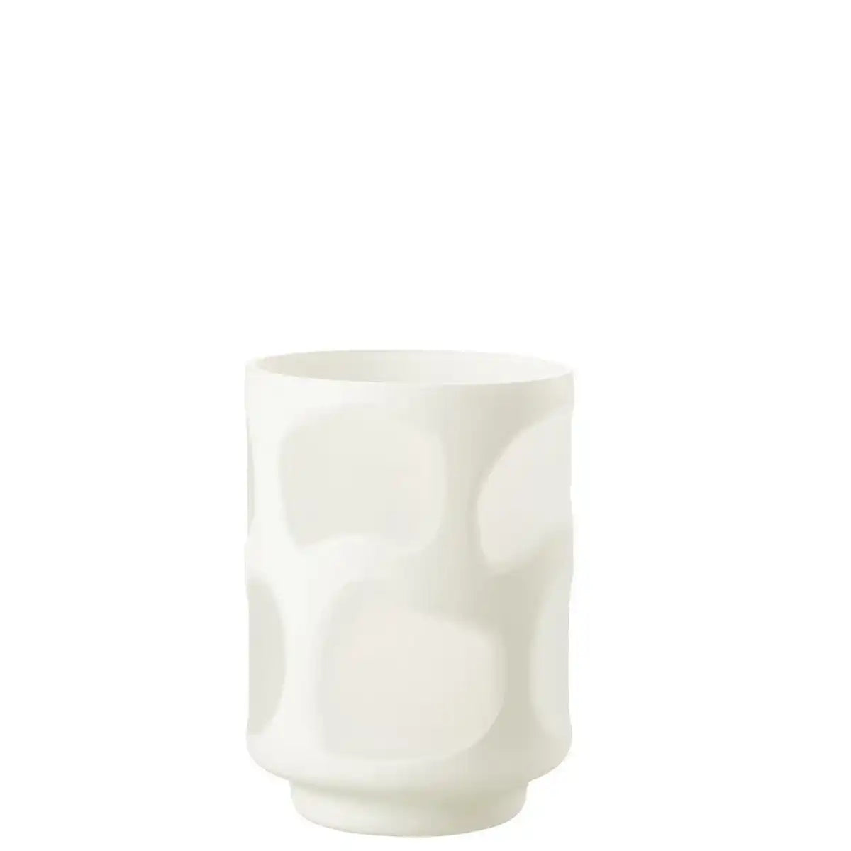 J-Line Vase Stains - Glas - Weiß - 19,50 cm hoch - HomeDesign Knaus