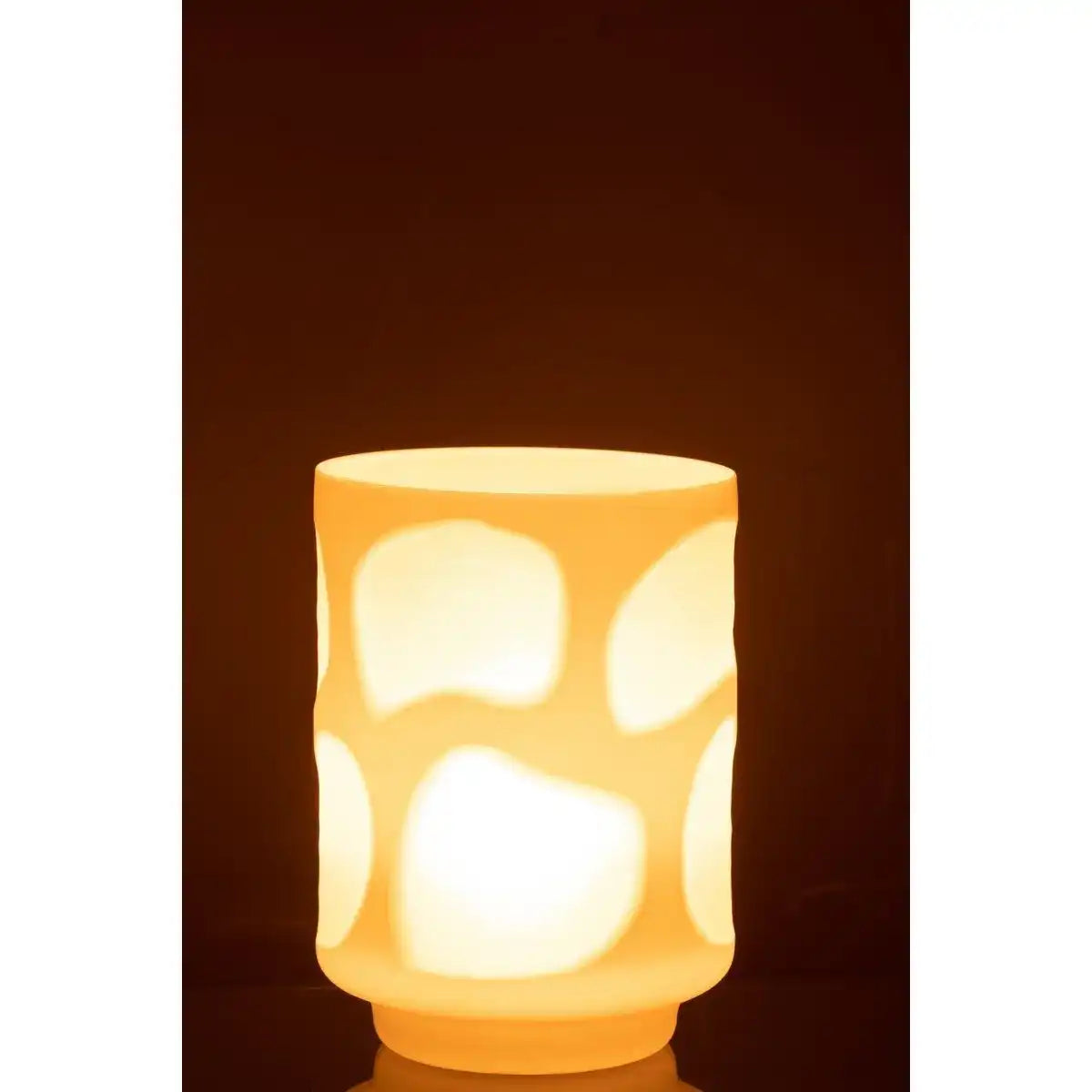 J-Line Vase Stains - Glas - Weiß - 19,50 cm hoch - HomeDesign Knaus