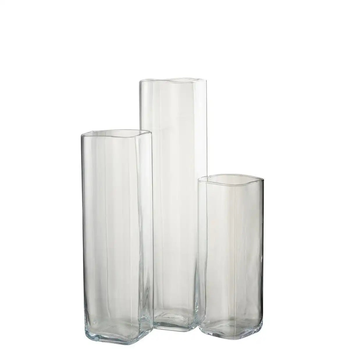J-Line Vase Straight Square - Glas - transparent - L - 52,00 cm hoch - HomeDesign Knaus