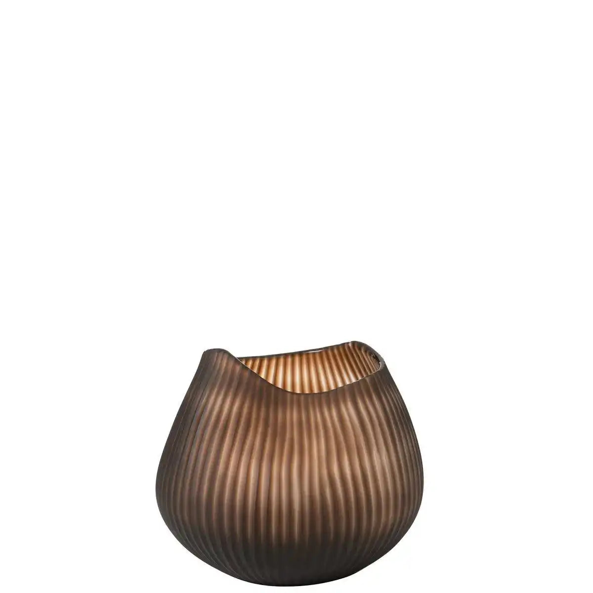 J-Line Vase Stripe - Glas - Braun - klein - HomeDesign Knaus