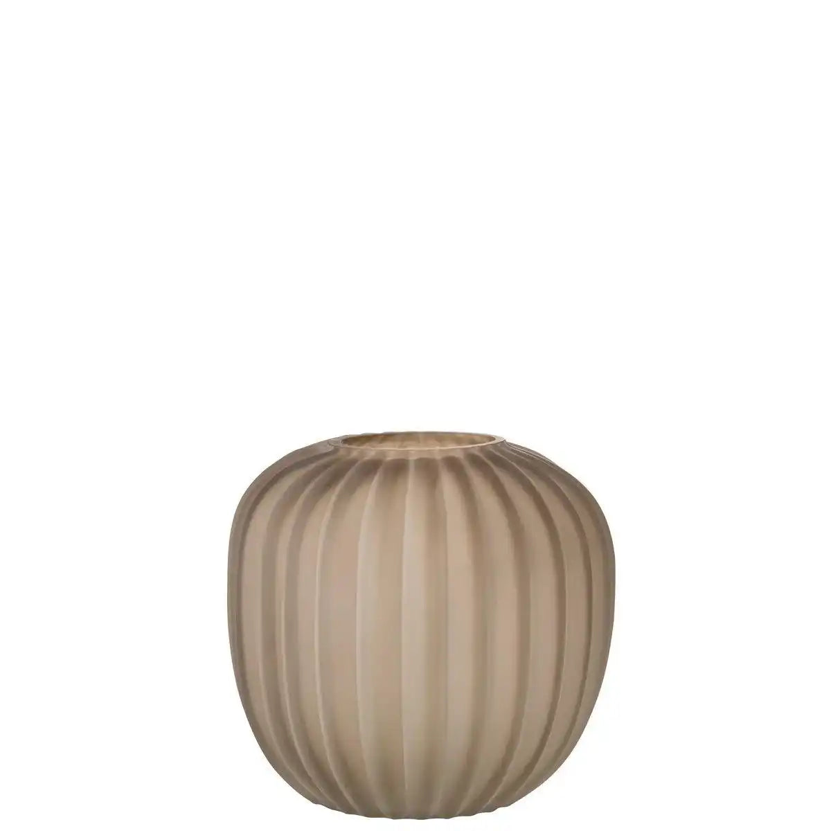 J-Line Vase Stripe Sand - hellbraunes Glas - HomeDesign Knaus