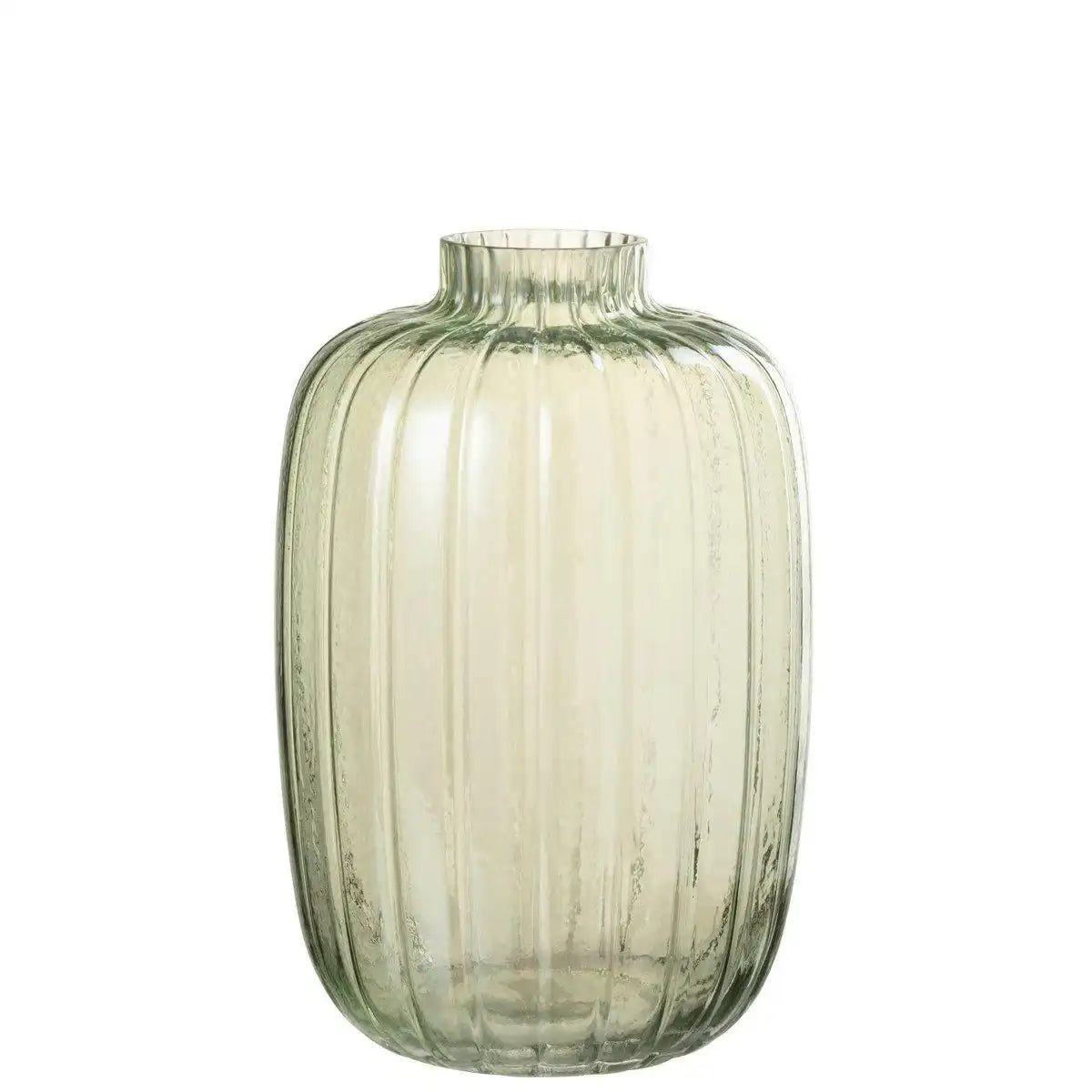 J-Line Vase Stripes - Glas - Grün - Groß - HomeDesign Knaus