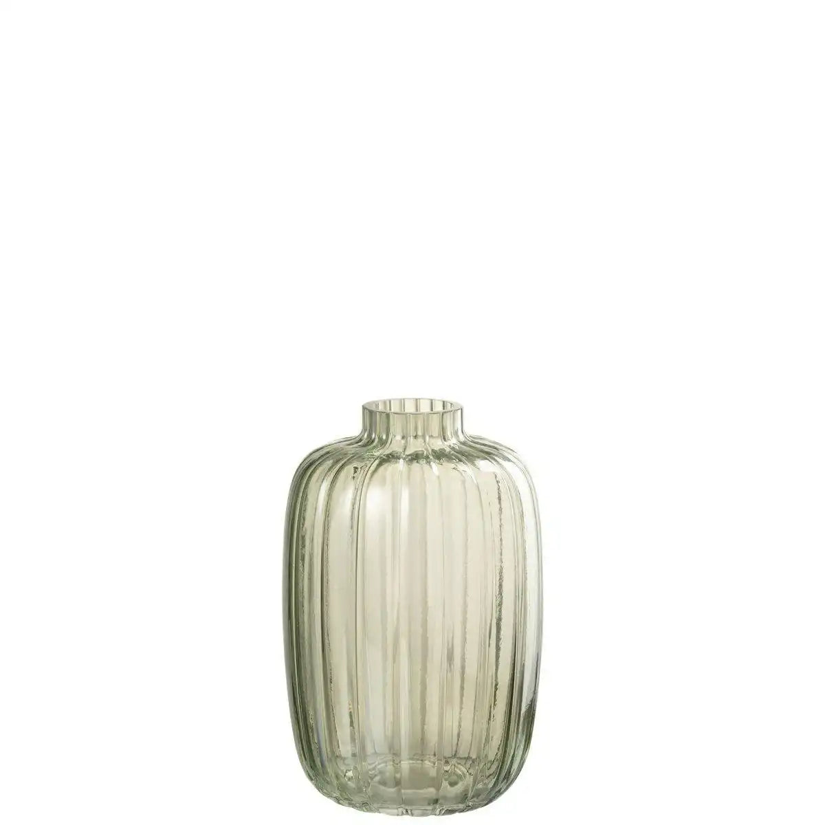 J-Line Vase Stripes - Glas - Grün - klein - HomeDesign Knaus