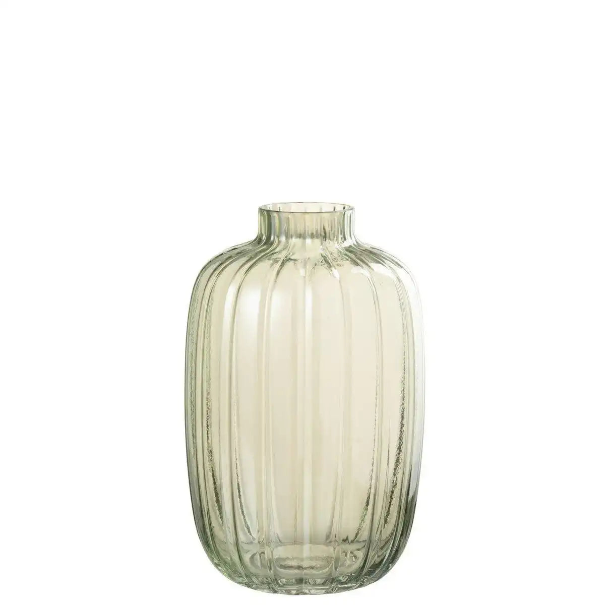 J-Line Vase Stripes - Glas - Grün - Mittelgroß - HomeDesign Knaus