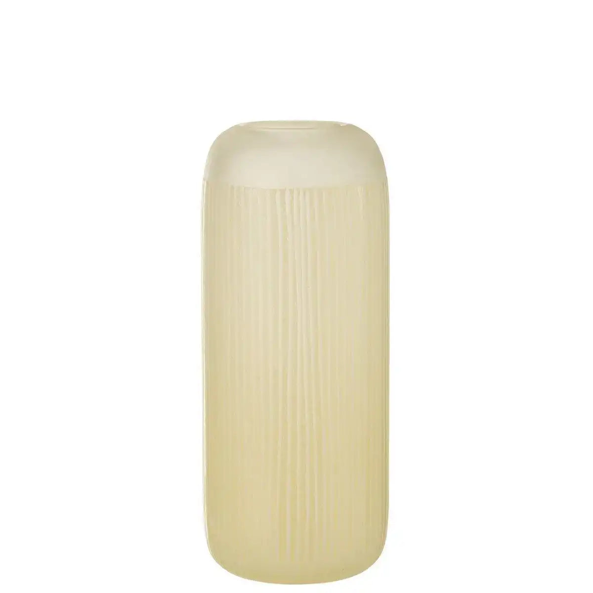J-Line Vase Stripes - Glas - hellgelb - groß - HomeDesign Knaus