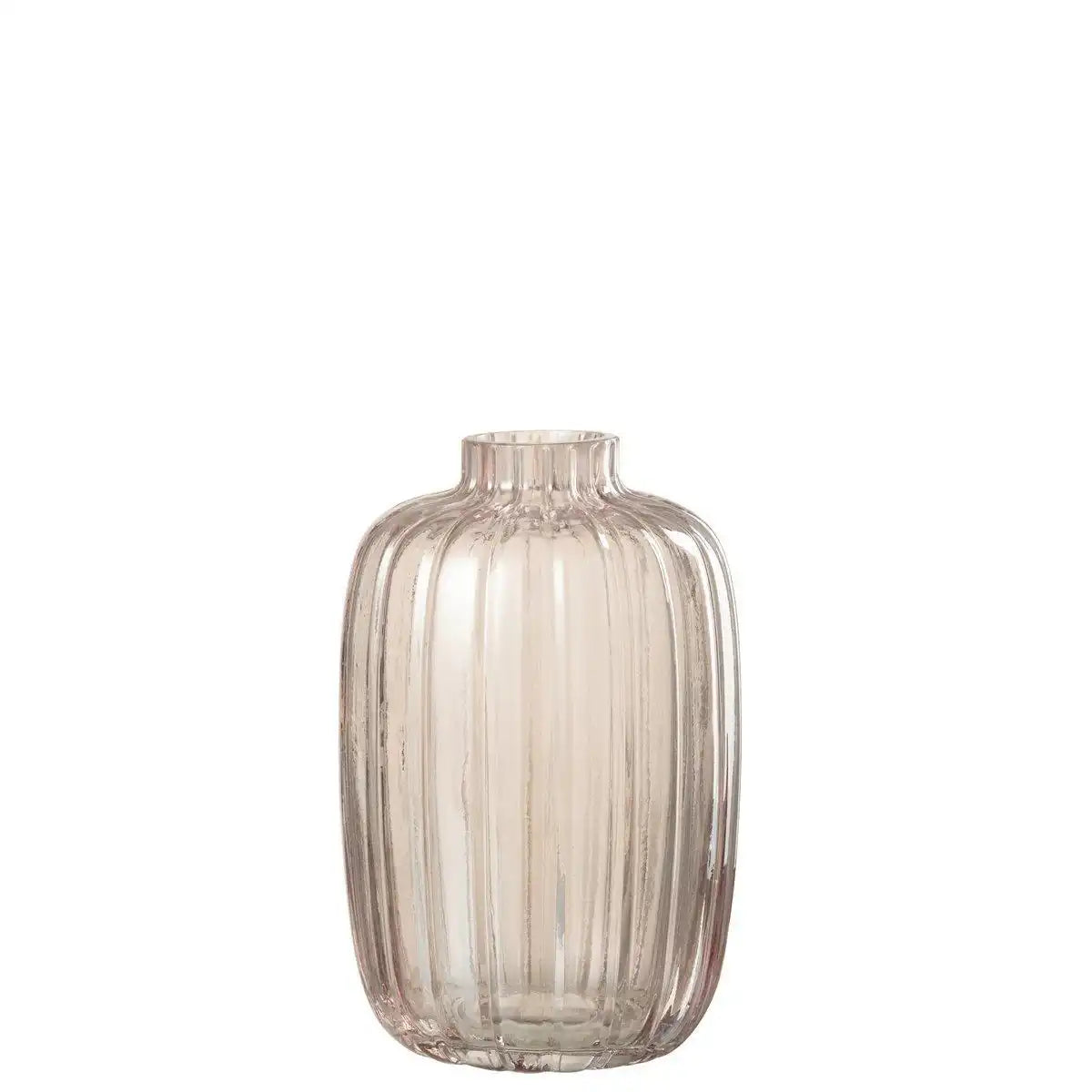 J-Line Vase Stripes - Glas - Rosa - klein - HomeDesign Knaus