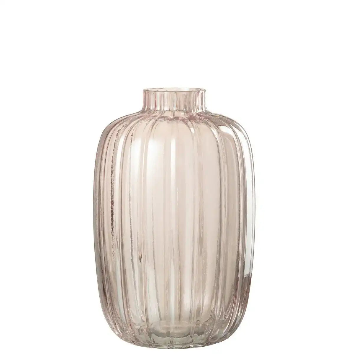 J-Line Vase Stripes - Glas - Rosa - Mittelgroß - HomeDesign Knaus