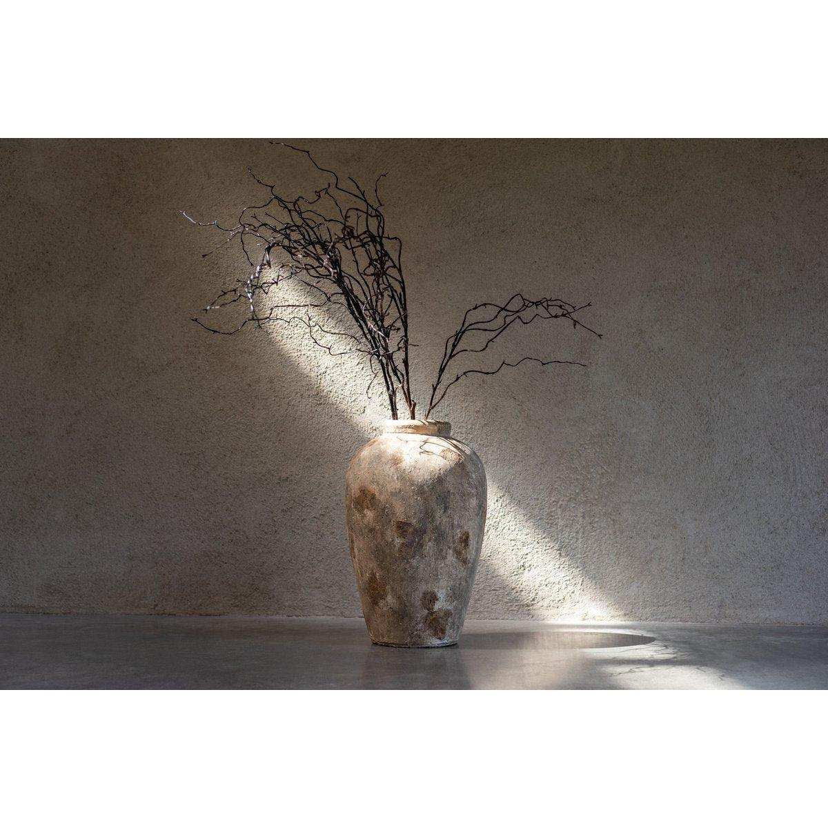 J-Line Vase Topf Antik Ton Beige Groß - HomeDesign Knaus