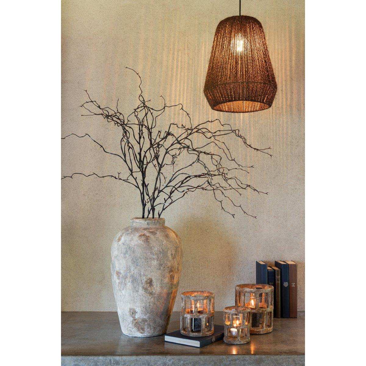 J-Line Vase Topf Antik Ton Beige Groß - HomeDesign Knaus