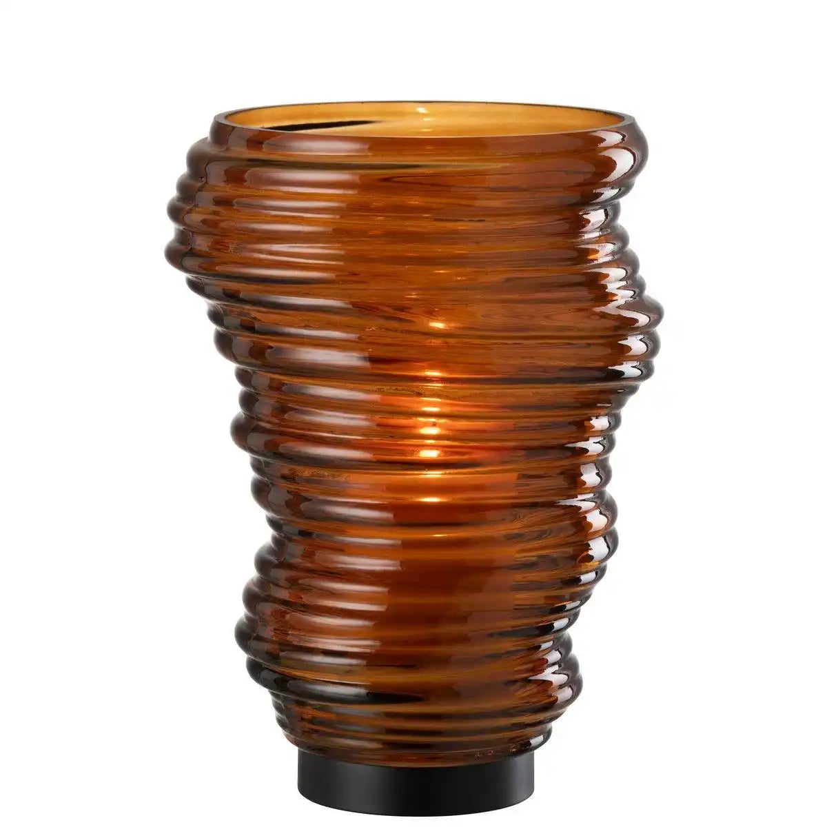 J-Line Vase Tornado Glas Braun Groß - HomeDesign Knaus