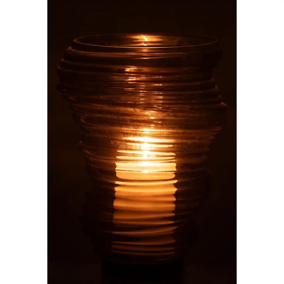 J-Line Vase Tornado Glas Grau Groß - HomeDesign Knaus