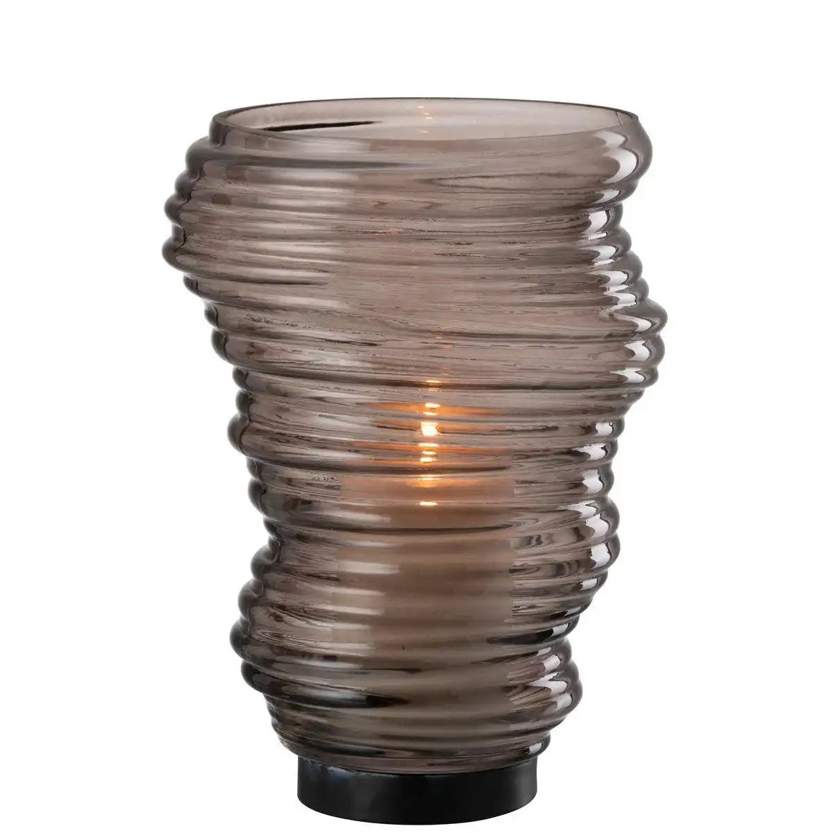 J-Line Vase Tornado Glas Grau Groß - HomeDesign Knaus