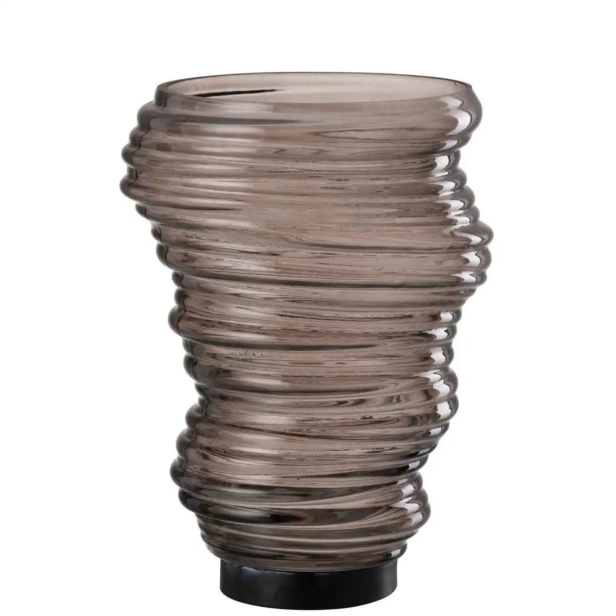 J-Line Vase Tornado Glas Grau Groß - HomeDesign Knaus