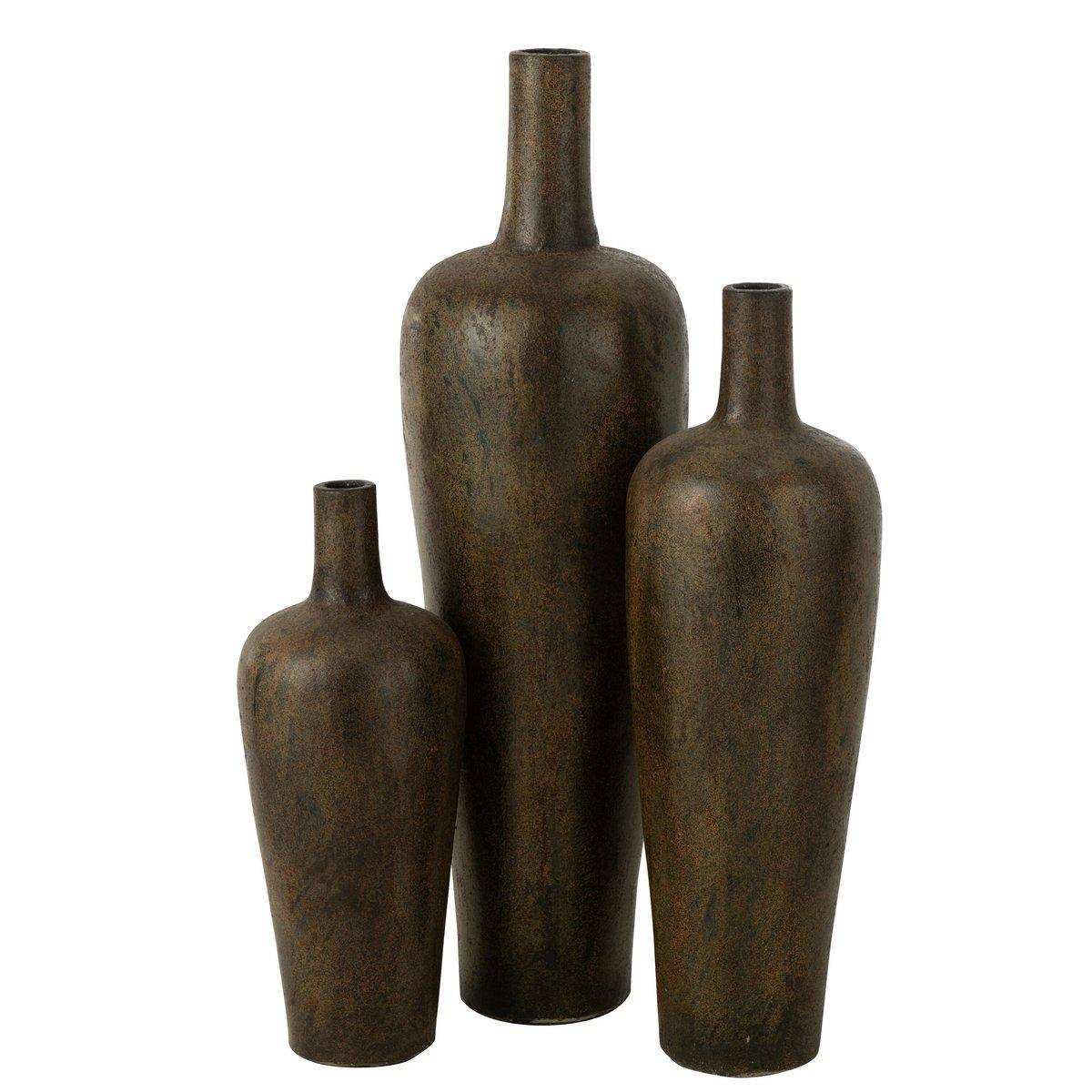 J-Line Vase Victor Zementbraun Groß - HomeDesign Knaus