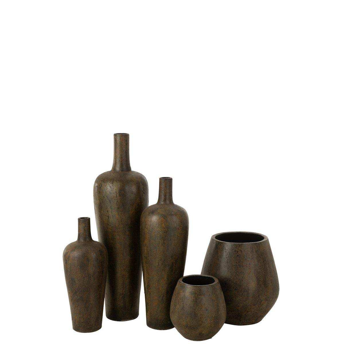 J-Line Vase Victor Zementbraun Groß - HomeDesign Knaus
