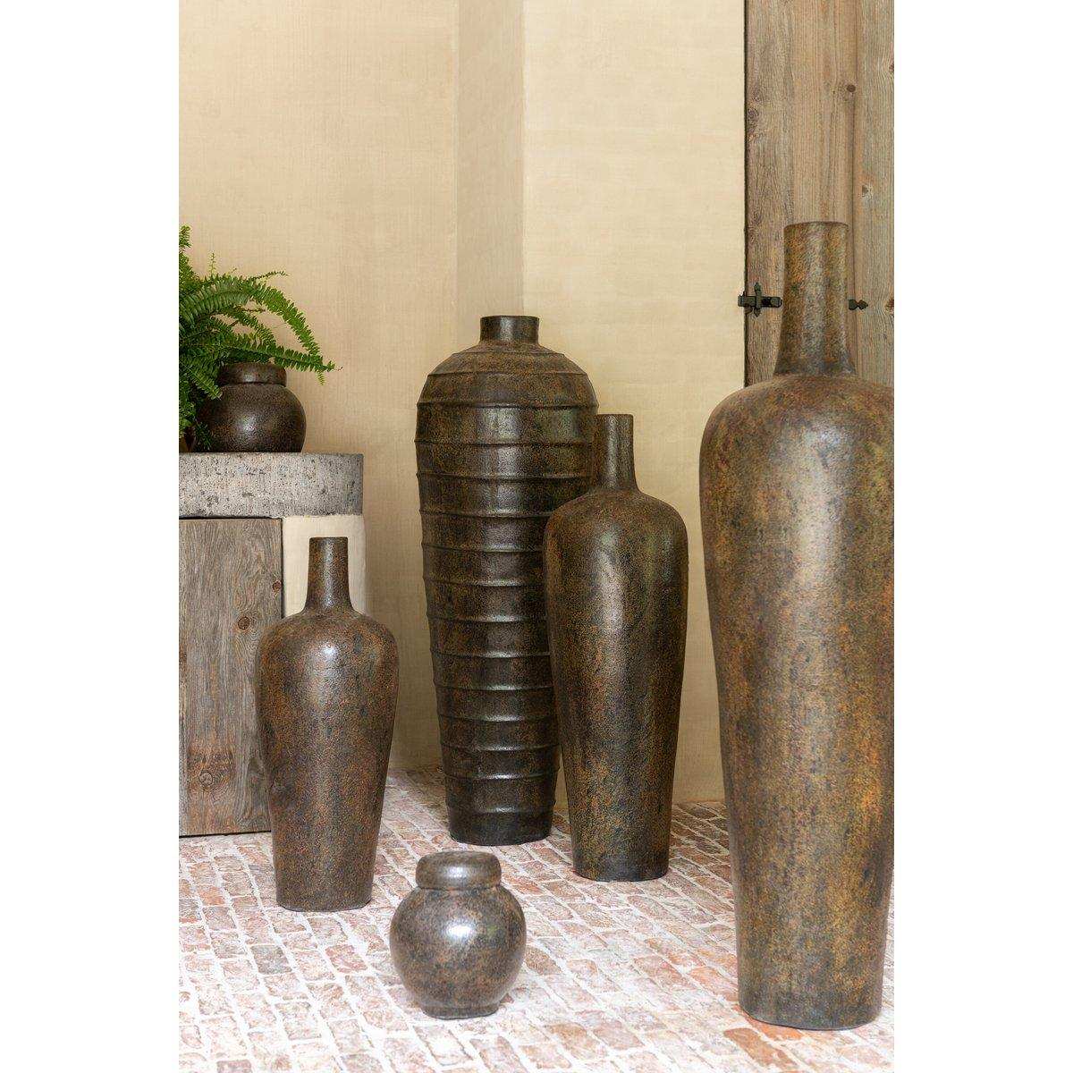 J-Line Vase Victor Zementbraun Medium - HomeDesign Knaus