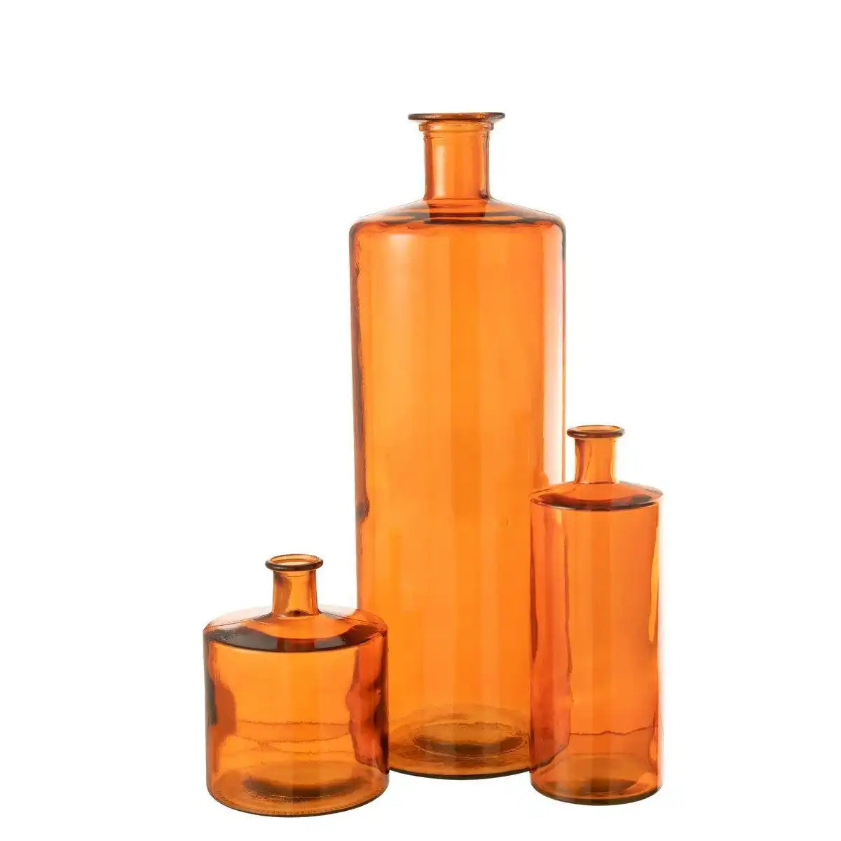 J-Line Vase Wide – Glas – Orange – groß - HomeDesign Knaus