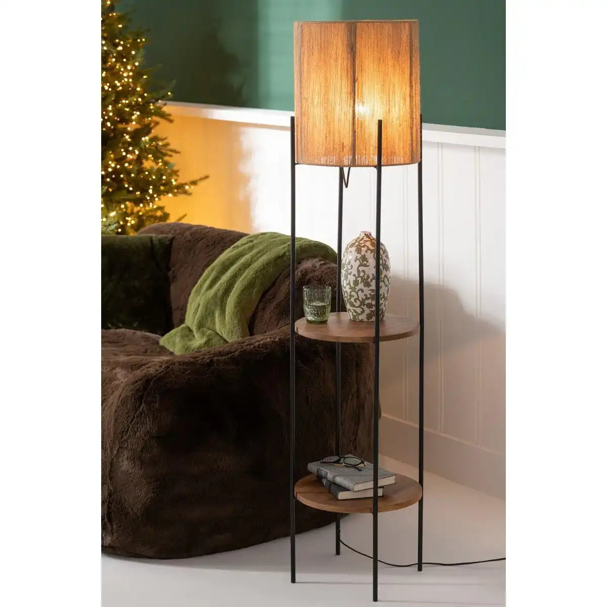 J-Line Vase Yezi Oval Porzellan Grün/Weiß - HomeDesign Knaus