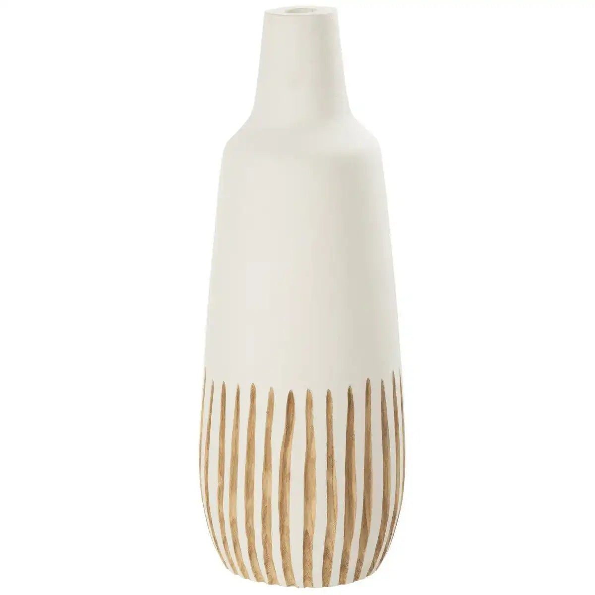 J-Line Vase Ying – Holz – Weiß – groß – 56,00 cm hoch - HomeDesign Knaus