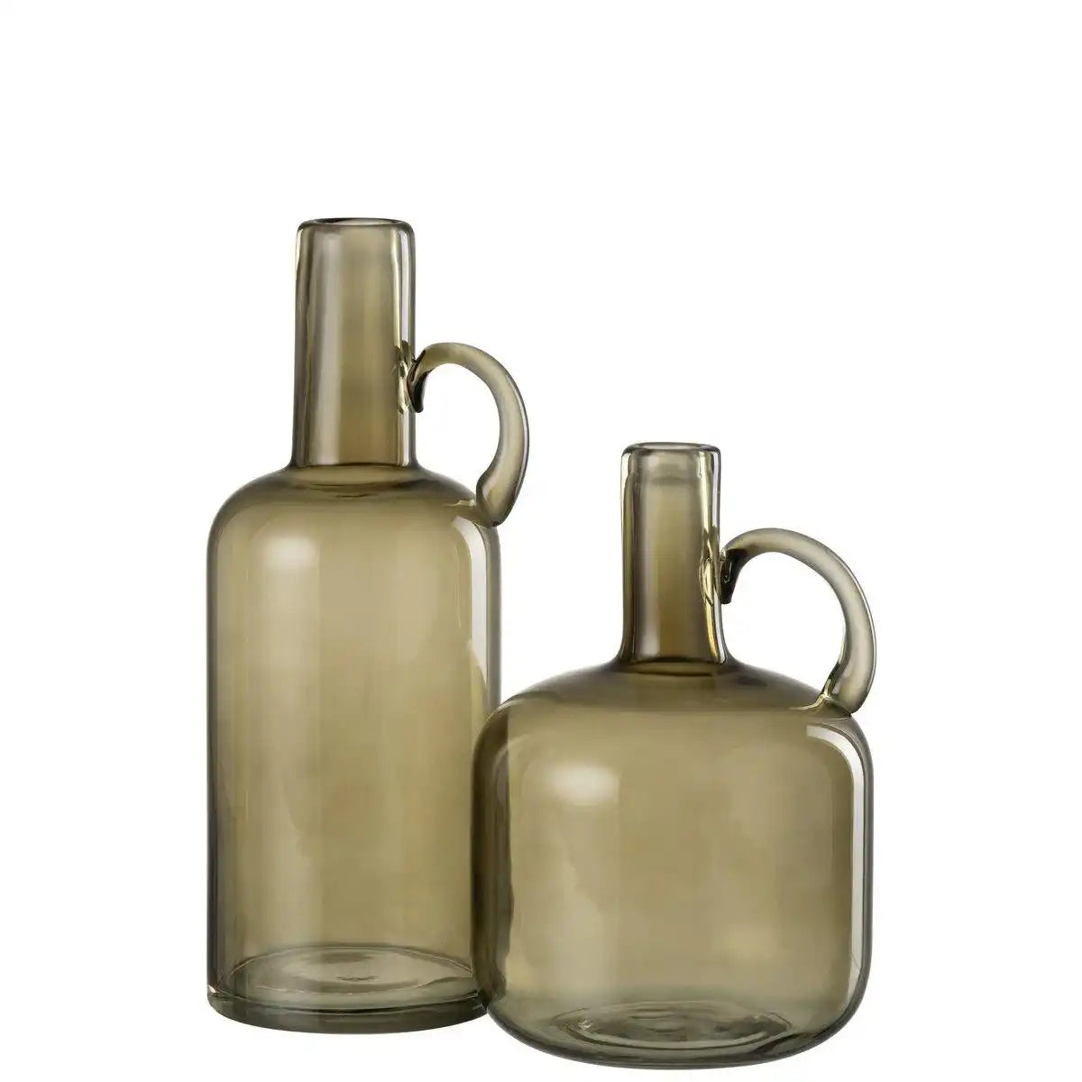 J-Line Vase Zylinder 1 Griff Glas Grün - HomeDesign Knaus