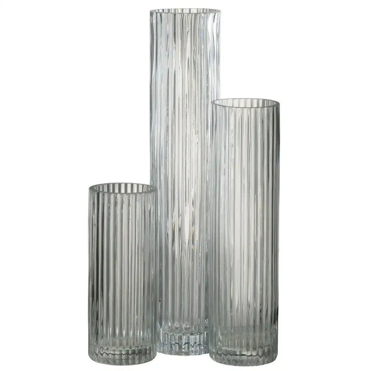 J-Line Vase Zylinderlinien - Glas - transparent - groß - HomeDesign Knaus