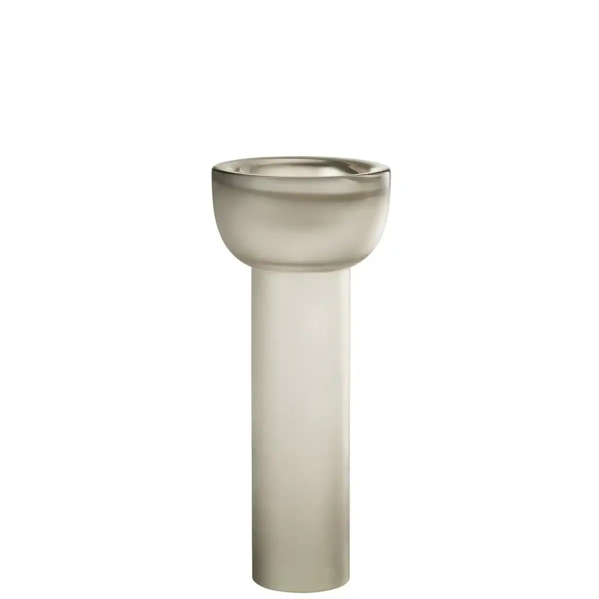 J-Line Vase/Kerzenständer Yara Glas Greige Groß - HomeDesign Knaus
