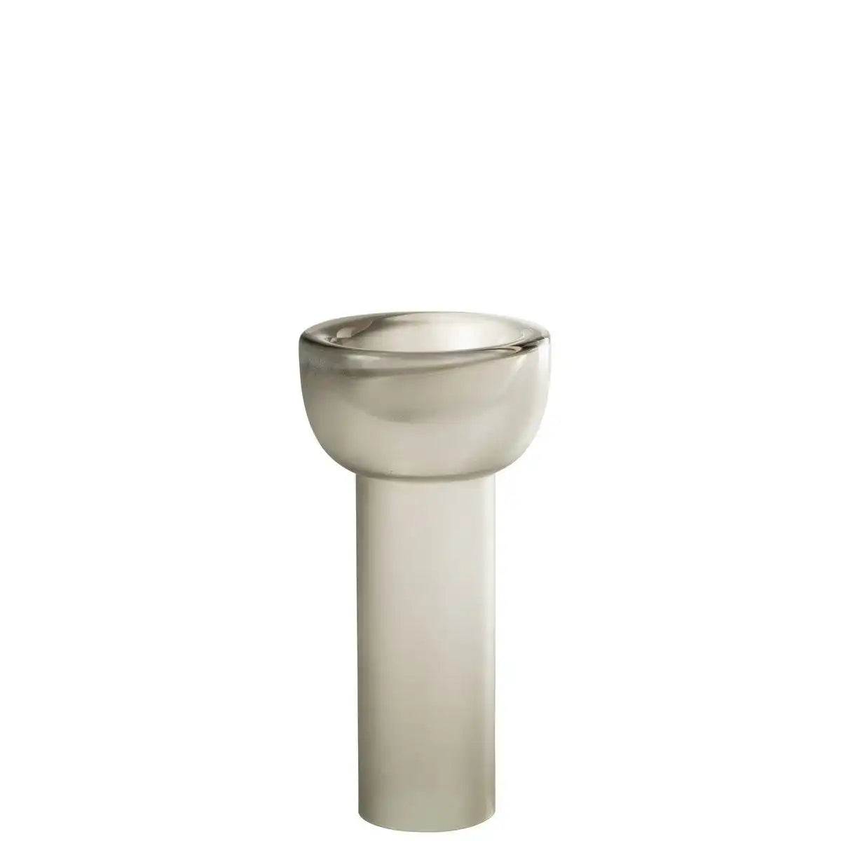 J-Line Vase/Kerzenständer Yara Glas Greige Medium - HomeDesign Knaus