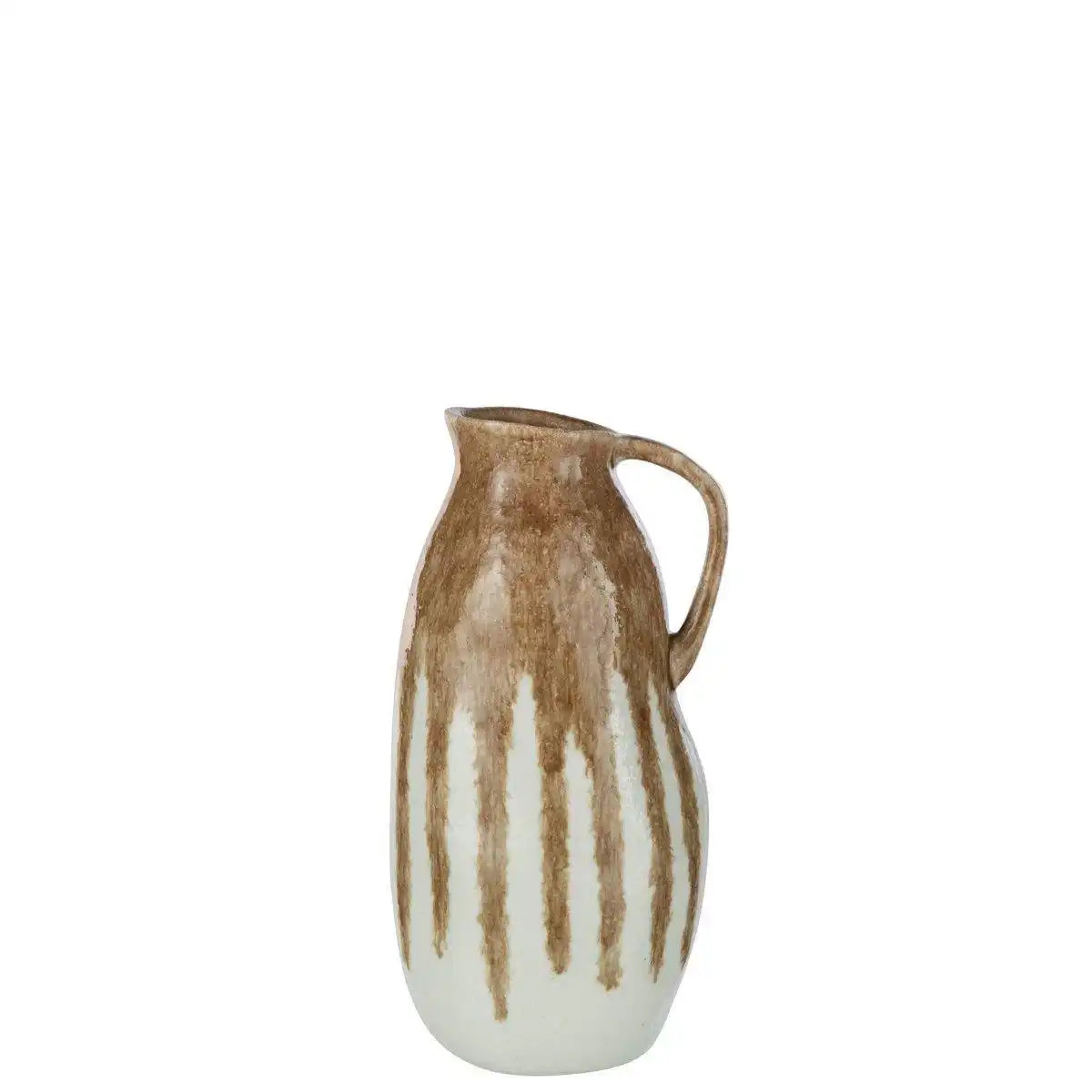 J-Line Vasenfarbe Keramik Beige/Hellbraun - HomeDesign Knaus