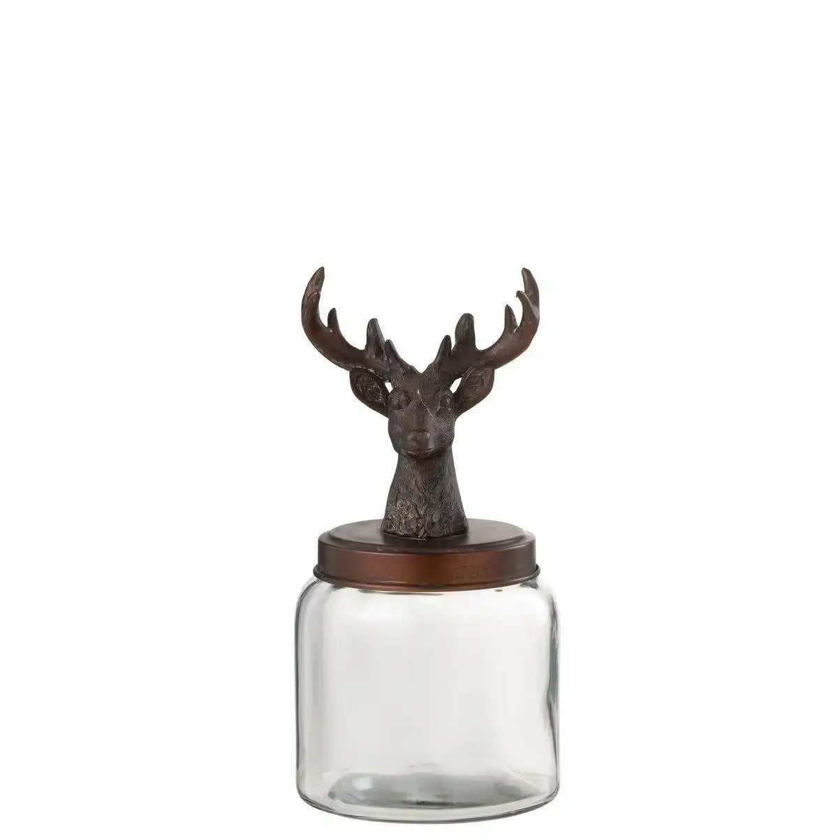 J-Line Vorratsglas Deer Glas/Harz Transparent/Kupfer Klein - HomeDesign Knaus