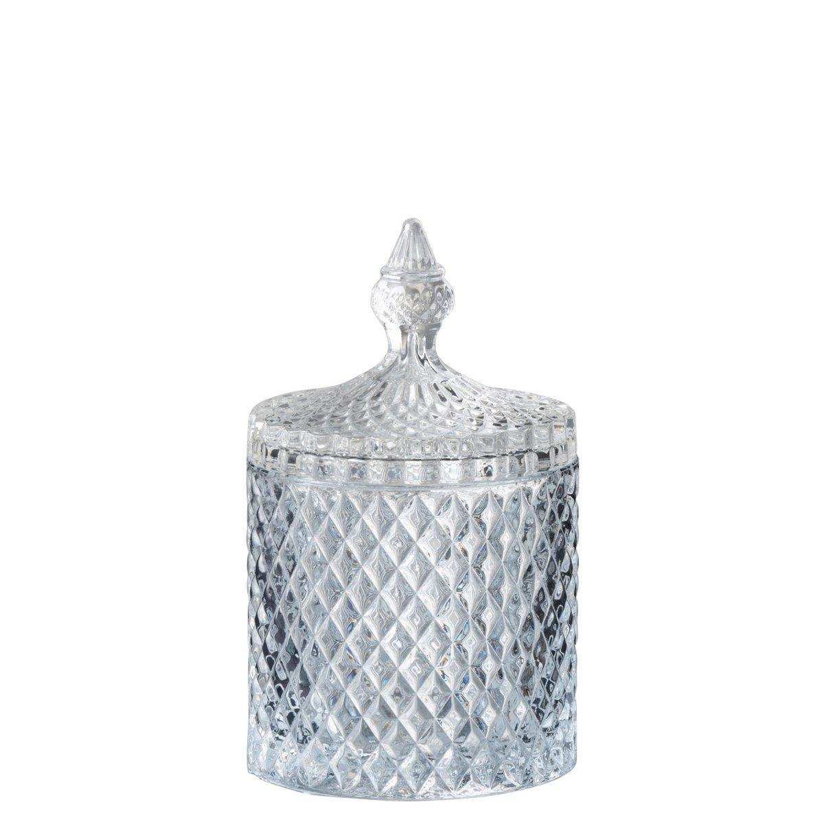 J-Line Vorratsglas, geschliffenes Zylinderglas, transparent, groß - HomeDesign Knaus