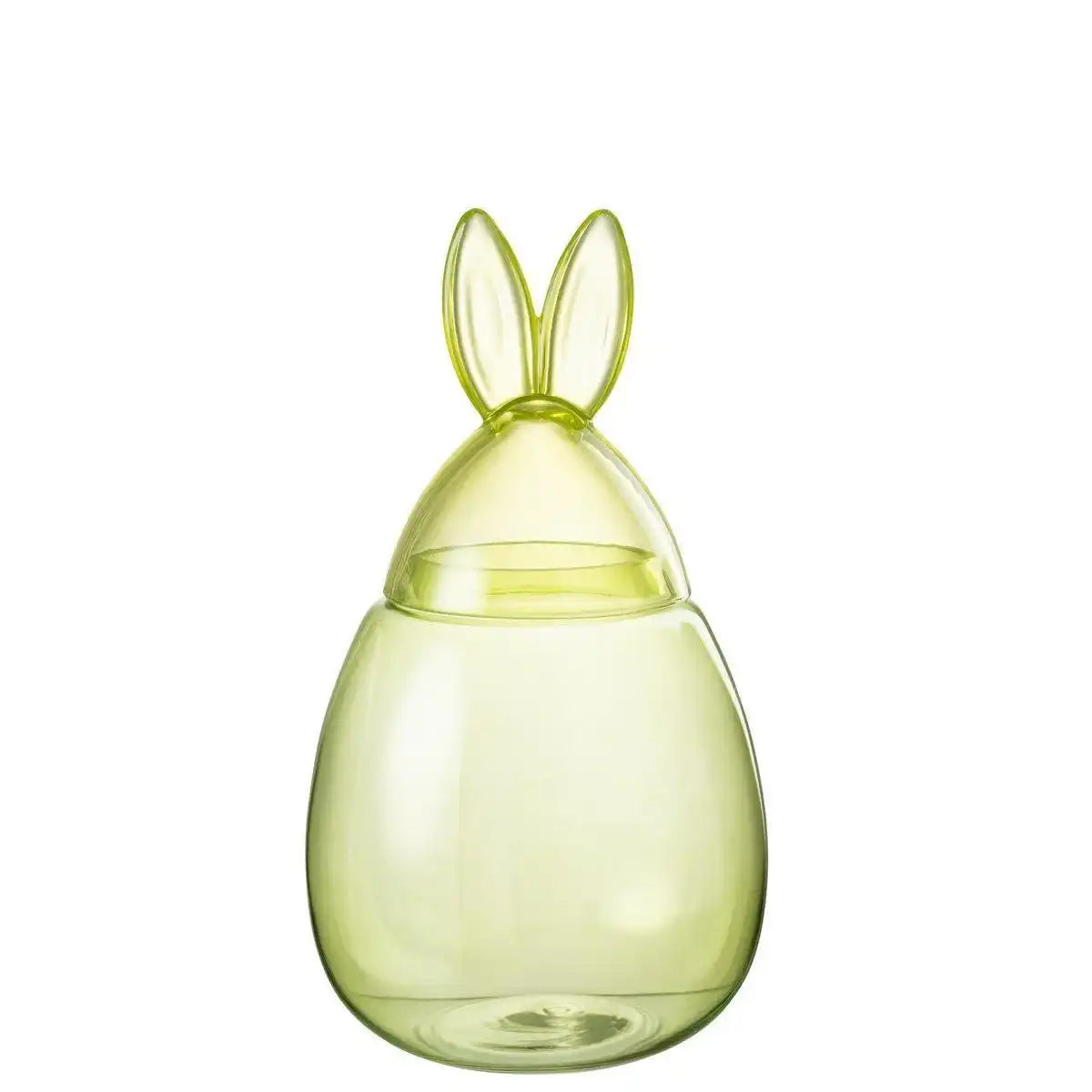 J-Line Vorratsglas Rabbit – Glas – Grün – groß - HomeDesign Knaus