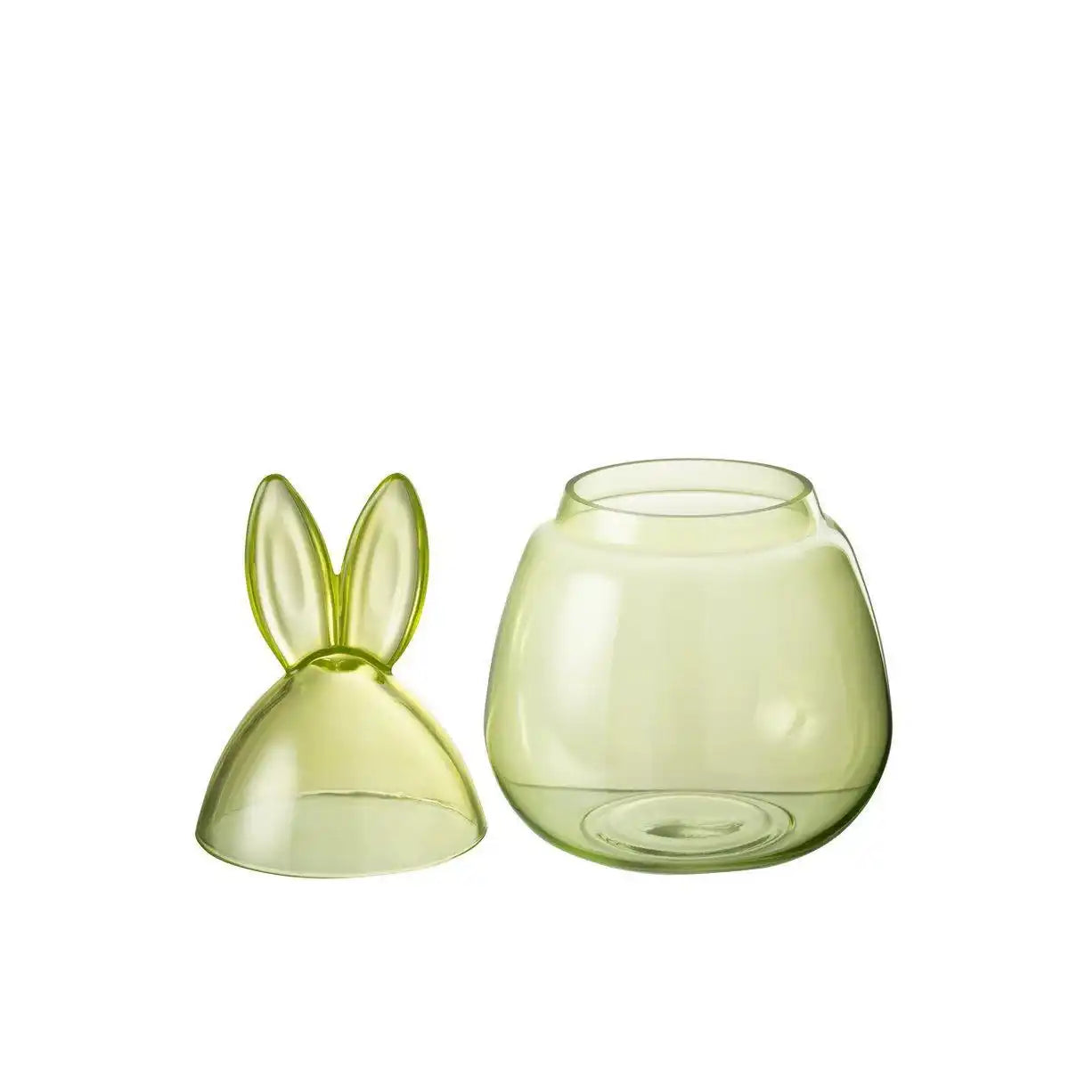 J-Line Vorratsglas Rabbit – Glas – Grün – klein - HomeDesign Knaus
