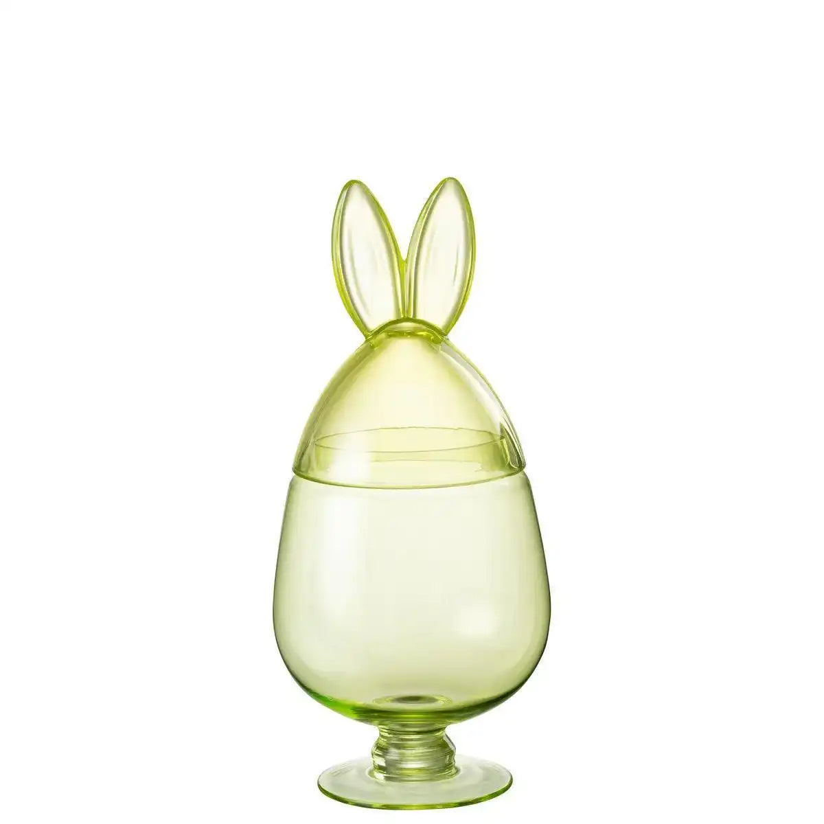 J-Line Vorratsglas Rabbit – Glas – Grün – mittelgroß - HomeDesign Knaus